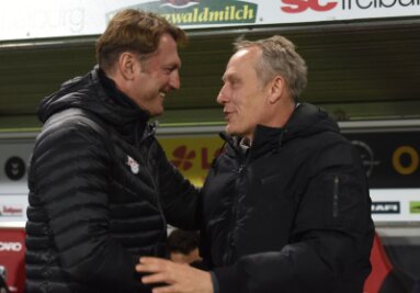 Hasenhüttl über Streich: "Er wird eine Lücke hinterlassen" - Ralph Hasenhüttl (l) hat seinen Freiburger Trainerkollegen Christian Streich gelobt.