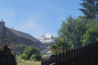 Haus brennt in Klingenthal - 