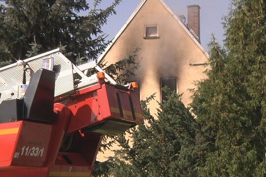 Hausbrand in Silberstraße - 