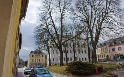 Heftiger Streit umweht sieben Kastanien - 
              <p class="artikelinhalt">Diese sieben Kastanienbäume vor dem Lößnitzer Rathaus sorgen derzeit für Zündstoff. Noch ist offen, wie lange sie dort stehen bleiben dürfen.</p>
            
