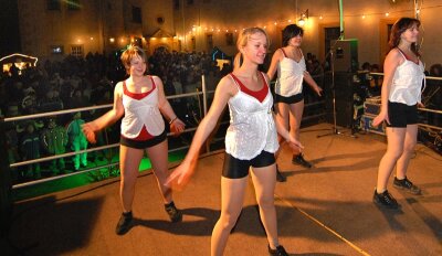 Heiße Tänze und Getränke - 
              <p class="artikelinhalt">Auch die Showdancer aus Hennersdorf sorgten in Frauenstein für eine heiße Nacht. </p>
            
