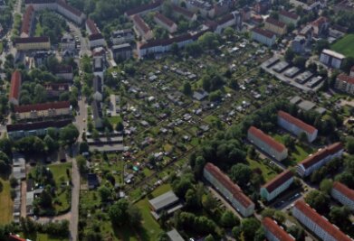 Heimliche Hauptstadt der Kleingärtner? - Kleingartenanlagen wie hier in Marienthal prägen das Bild der Stadt Zwickau mit. Auf 100 Einwohner kommen mehr als zehn solche Parzellen. Das ist rekordverdächtig. 