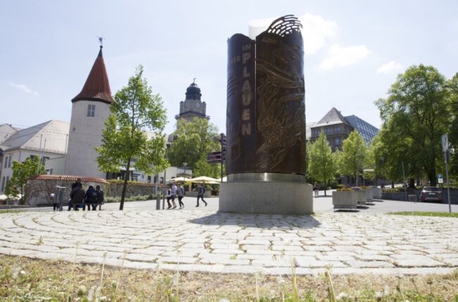 Herbst '89 als Unesco-Welterbe? So soll es jetzt weitergehen - Das Plauener Wendedenkmal erinnert an die Friedliche Revolution 1989. 