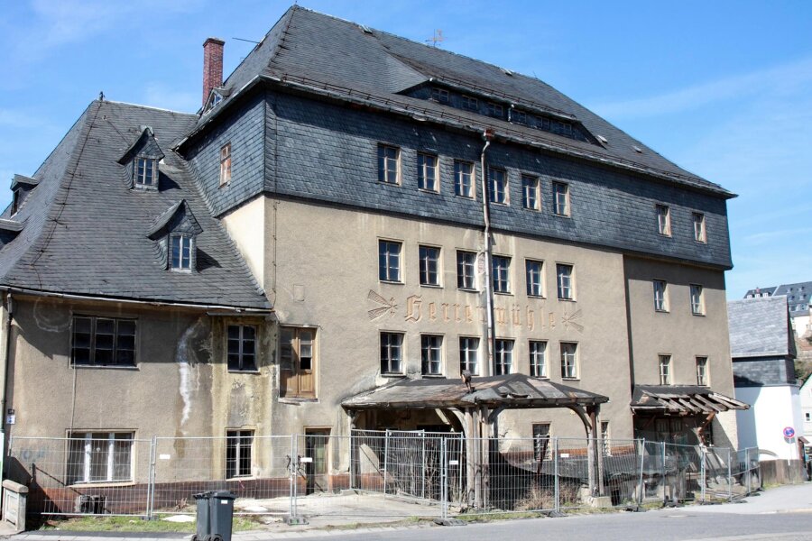 Herrenmühle Schwarzenberg bald als Modell in Heimatecke Waschleithe - Die Herrenmühle in Schwarzenberg wurde über den Jahreswechsel 2019/20 abgerissen.