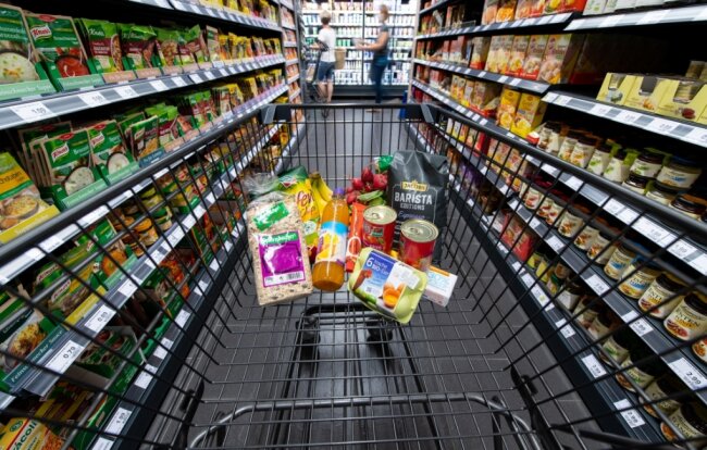 Was darf im Lockdown in den Einkaufswagen - nur Lebensmittel oder auch andere Artikel? Landesregierung und Kreisverwaltung widersprechen sich bei den Corona-Regeln für Supermarkt- und Drogerieketten. 