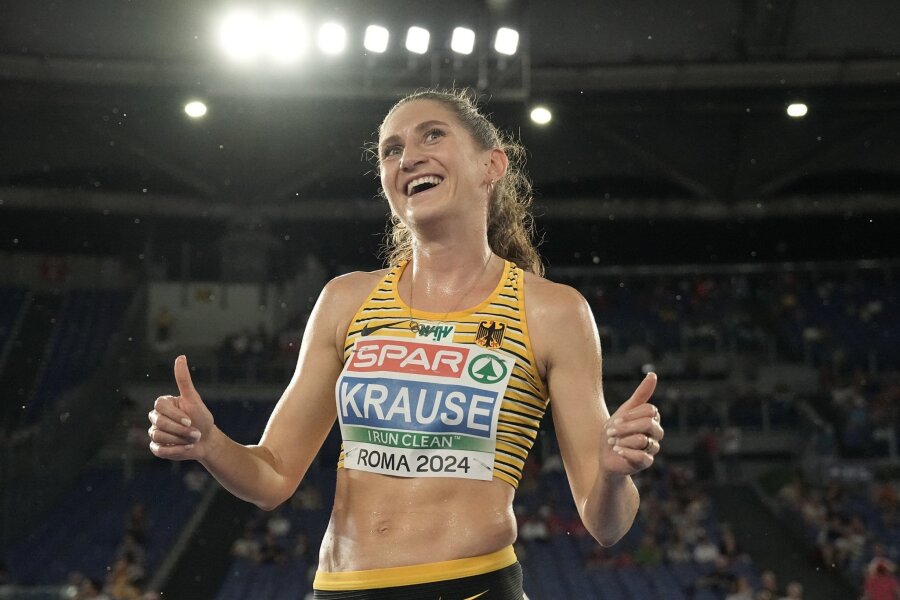 Hindernisläuferin Gesa Krause nach Babypause EM-Zweite - Gesa Krause sicherte sich bei der Europameisterschaft in Rom die Silbermedaille.