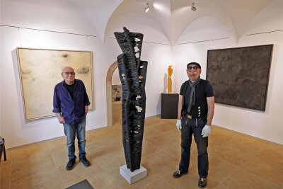 Hohenstein-Ernstthal: Vernissage mit Leipziger Künstlern - „Zwei Wege“ heißt die Ausstellung von Dietrich Gnüchtel (links) und Clemens Gerstenberger.