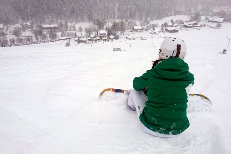 Holzhau: Halber Meter Schnee im Skigebiet - 