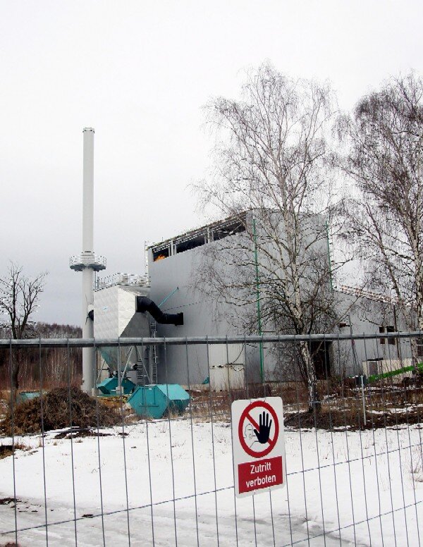 Kraftwerkanlage für Biomasse im Bau