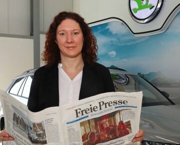 Ivonne Radeke (45), Geschäftsführerin des Autohauses "Am Pleißental".
