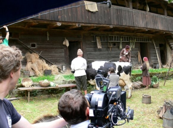 <p class="artikelinhalt">Mit viel Aufwand wurde im historischen Pfarrhof eine Szene für den Märchenfilm "Die kluge Bauerntochter" gedreht. </p>