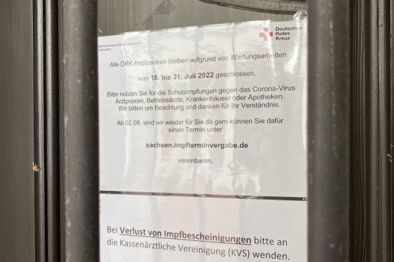 Impfstelle Frankenberg bleibt zwei Wochen dicht - Die DRK-Impfstelle in Frankenbergs Altem Archiv ist vom 18. bis 31. Juli 2022 wegen IT-Wartung geschlossen. 