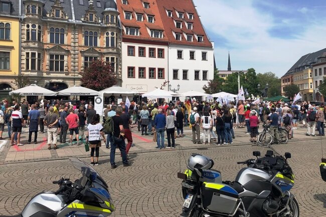 Impfgegner-Kundgebung statt Familienfest: Die Organisatoren hatten sich vor Gericht gegen die Stadt Zwickau durchgesetzt. 
