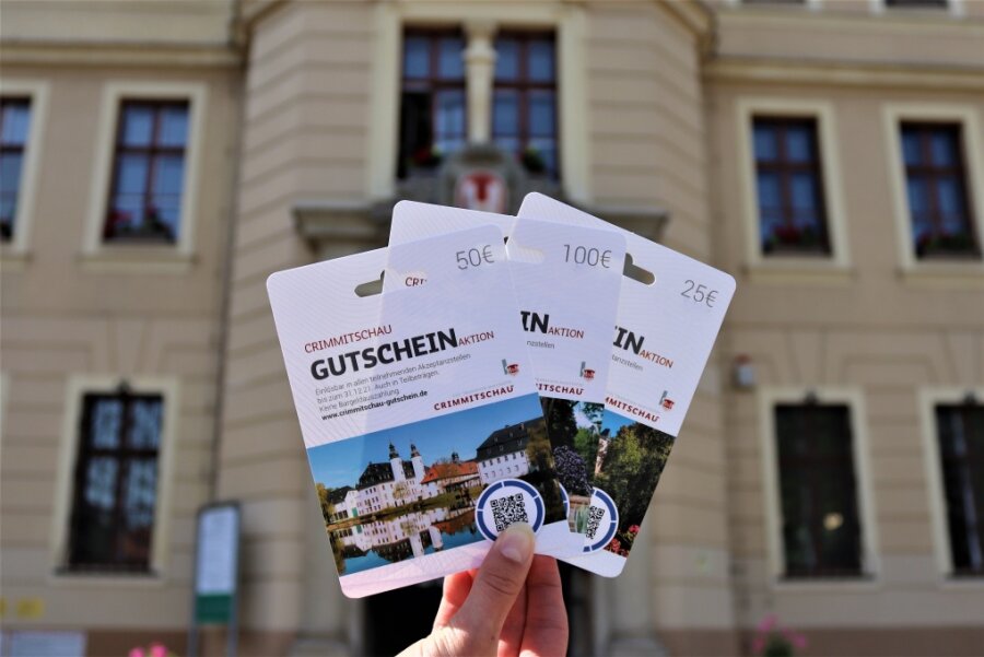 Jeder sechste Euro geschenkt: Der Stadtgutschein für Crimmitschau ist wieder da - Erstmals wurde der lokale Stadtgutschein in Crimmitschau im März 2021 angeboten. Nun soll er ab Freitag wieder erhältlich sein.