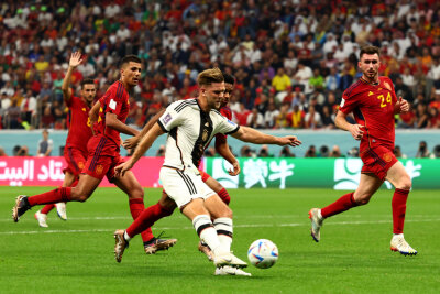Joker-Treffer sichert Deutschland einen Punkt gegen Spanien - Niclas Füllkrug (im Vordergrund) traf zum 1:1 Ausgleich.