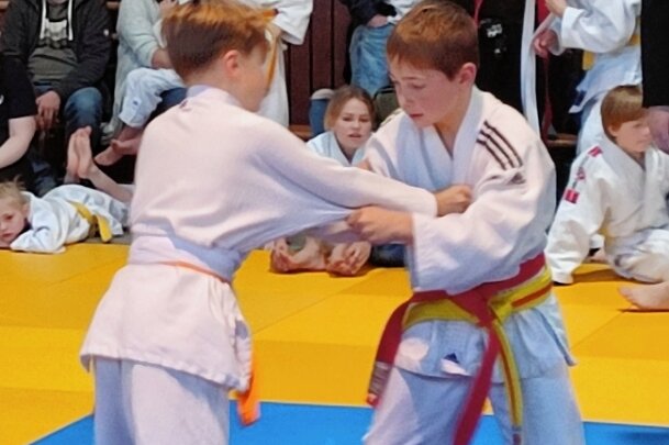 Junge Kampfsportler glänzen auch als Dichter - Der Gornauer Adrian Klaus (rechts) im Angriff. 