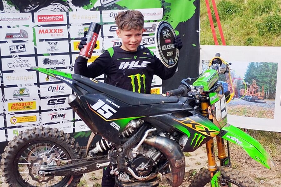Junger Motocross-Spezialist aus Marienberg auf Titelkurs - Für Eddi Haustein lief die bisherige Saison optimal.