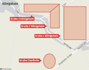 Kiesabbau: Knapp 250 Leute bei Protestaktion - Hier, zwischen Altmittweida, Claußnitz und Königshain soll, Kies und Sand abgebaut werden. 