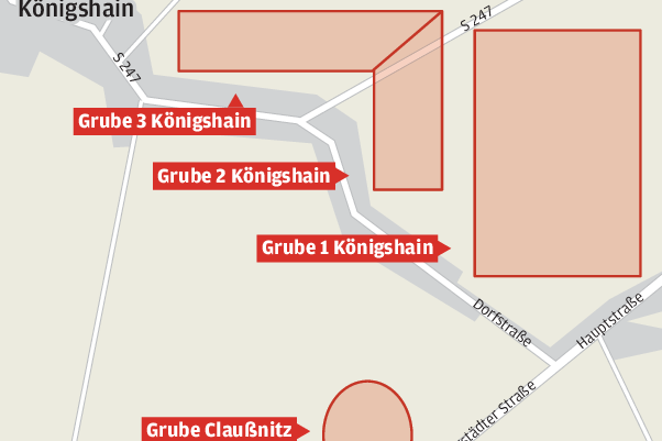 Kiesabbau: Knapp 250 Leute bei Protestaktion - Hier, zwischen Altmittweida, Claußnitz und Königshain soll, Kies und Sand abgebaut werden. 