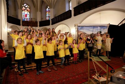 Kinder proben für Musical in Treuen - Schon in Frühjahr hatten Kinder in Oelsnitz viel Spaß bei den Proben für ein christliches Musical.
