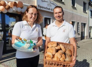 Kleine Bäckerei trotzt der Konkurrenz - Peggy und Stefan Sparschuh feiern Jubiläum. 20 Jahre betreiben sie ihre Bäckerei und Konditorei an der Chemnitzer Straße in Penig. 