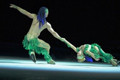 Knapp 20.000 Gäste erleben "Atlantis" - Matti Landgraf mit der US-Amerikanerin Caydee Denney während der "Atlantis"-Aufführung.