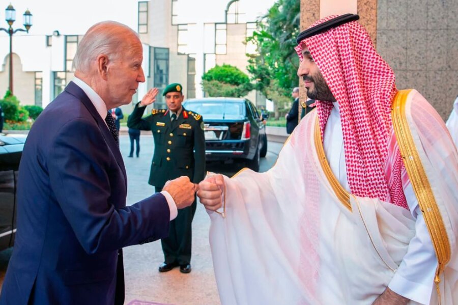  Joe Biden und der saudischen Thronfolger Mohammed bin Salman