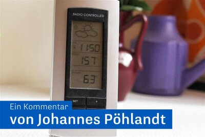 Kommentar zu Heizungshavarien in Zwickau: Kurzer Draht zu den Mietern fehlt - Ein Thermometer in einer Wohnung auf der Eckersbacher Höhe zeigt mittags 15,7 Grad an.