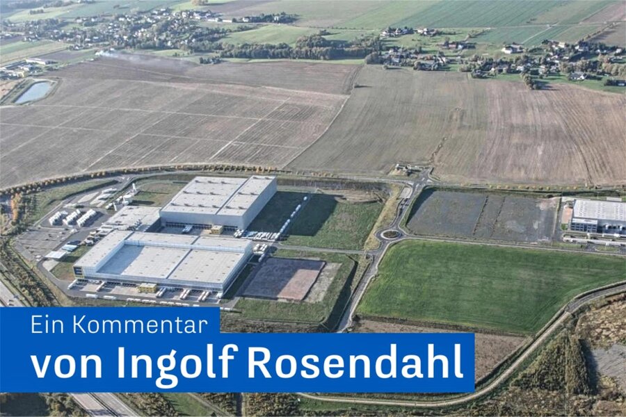Kommentar zum neuen Logistikzentrum in Berbersdorf: Hartnäckigkeit führt zum Ziel - Das Gewerbegebiet Berbersdorf an der Autobahn A 4.