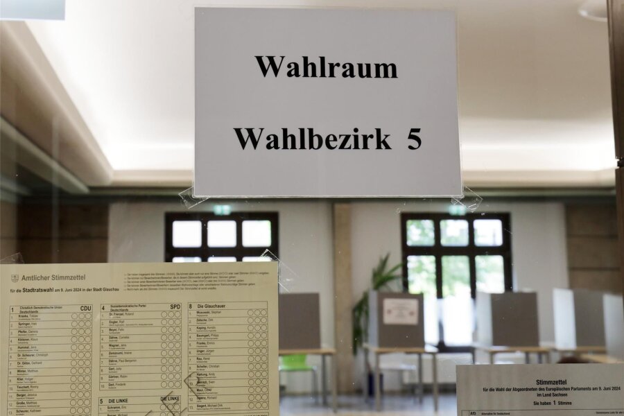 Kommentar zur Stadtratswahl in Glauchau Wählervereinigung „Wir“ schürt die Erwartungen - Der Wahlraum im Landratsamt. Die Wahlbeteiligung lag bei 65,7 Prozent.