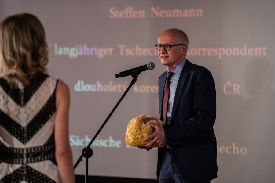 Steffen Neumann bei der Preisverleihung in Brno/Brünn. 
