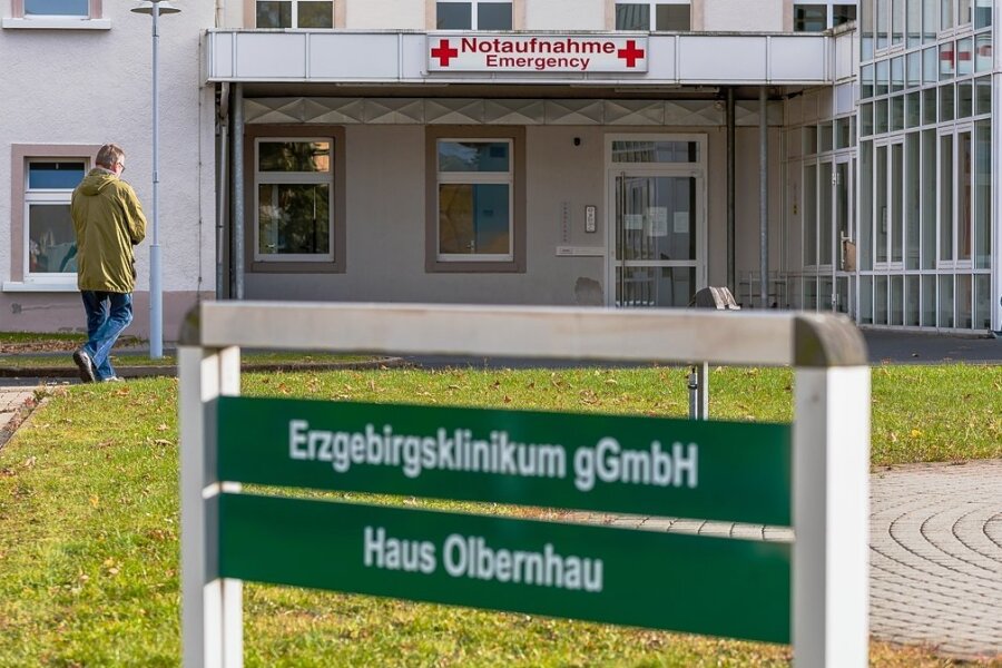 Das Olbernhauer Krankenhaus befindet sich im Wandel. Foto: Kristian Hahn/Archiv