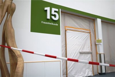 Kreiskrankenhaus Freiberg: Frauenheilkunde erhält eigene Station - Noch laufen die Bauarbeiten auf der neuen Station für Frauenheilkunde.