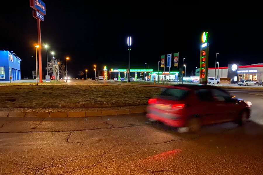 Kreisverkehr in Meerane ab 2. März dicht - Der Kreisel in Meerane wird ab Anfang März gesperrt.