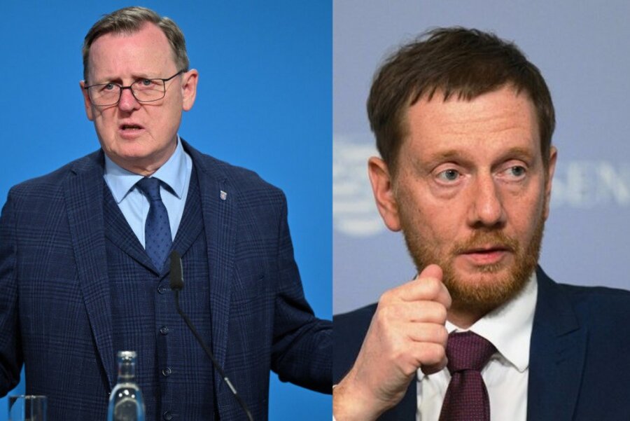 Thüringens Ministerpräsident Bodo Ramelow (l.) und Sachsens Ministerpräsident Michael Kretschmer.