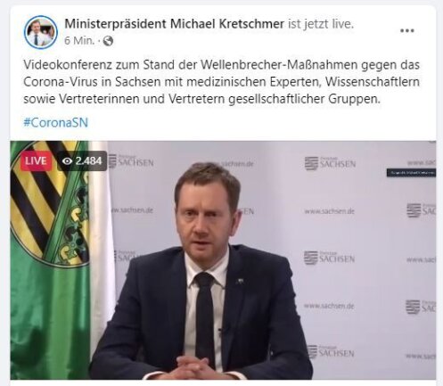 Sachsens Ministerpräsident Michael Kretschmer fordert angesichts der hohen Corona-Infektionszahlen die Menschen im Freistaat zur Vernunft auf.