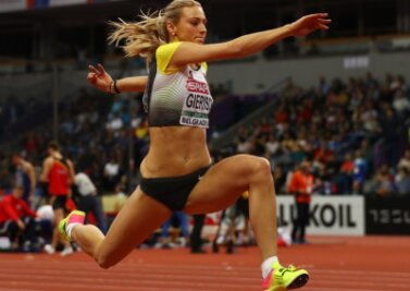 Kristin Gierisch gelingt kleines Wunder - Die Chemnitzerin Kristin Gierisch mit dem perfekten Sprung zum Gold.