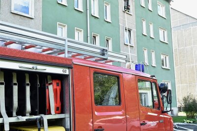Küchenbrand in Bad Brambach - In einer Küche in diesem Gebäude war ein Feuer ausgebrochen.