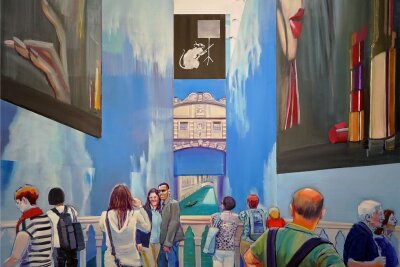 Künstlerische Weltreise in der Galerie "Art In" in Meerane - Verena Landau stellt auch dieses Ölbild aus dem Zyklus "Venice in Sight (2010 - 2020)" aus. 