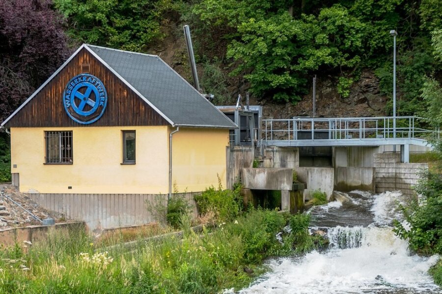 Die Zschopau bei der Rolle-Mühle in Waldkirchen. 