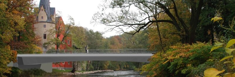 Landkreis will schlanke Brücke neben Burg - 
              <p class="artikelinhalt">Die neue Brücke soll sich als schlankes Bauwerk der Burg Stein unterordnen.</p>
            