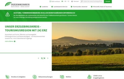 Landratsamt des Erzgebirgskreis digital: Internetseite nun klar und aufgeräumt - Die Homepage ist überarbeitet worden. 