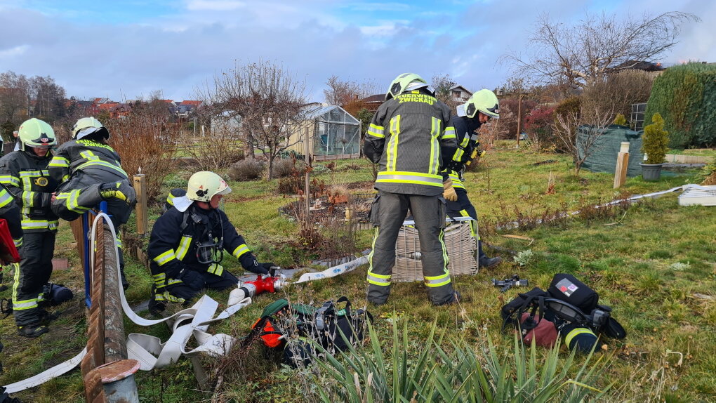 Laubenbrand in Zwickauer Gartenanlage 15.000 Euro Schaden