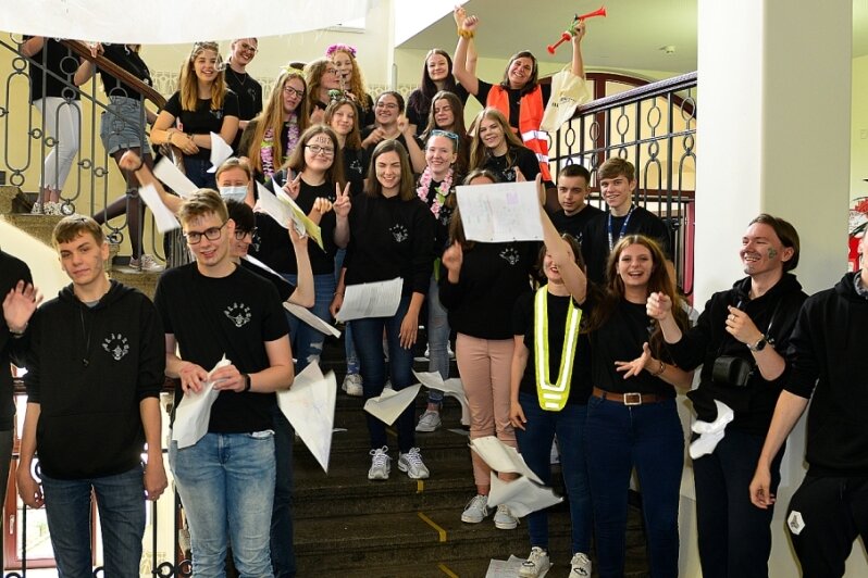 Lautstarker letzter Schultag für Abiturienten in Mittweida und Frankenberg - 