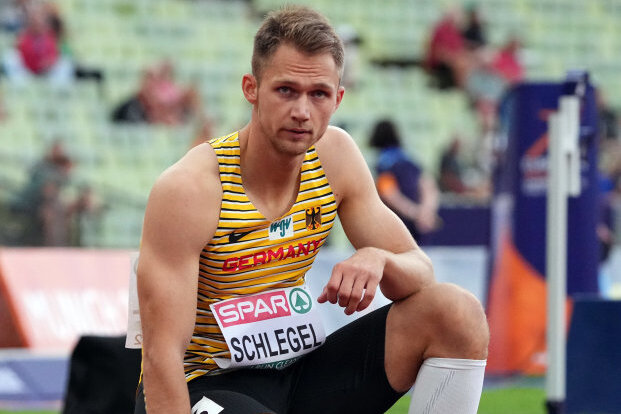 Leichtathletik-EM: Marvin Schlegel vom LAC Chemnitz scheidet im 400-Meter-Vorlauf aus - Marvin Schlegel aus Deutschland