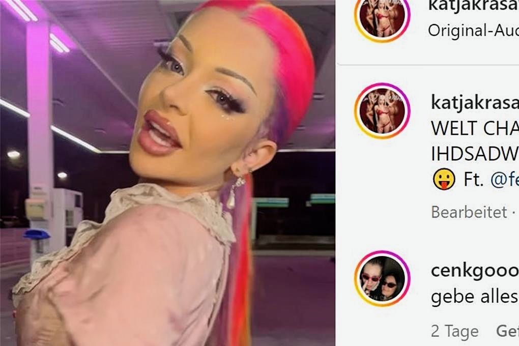 Stilvolle Katja Krasavice Frher Heute Bilder