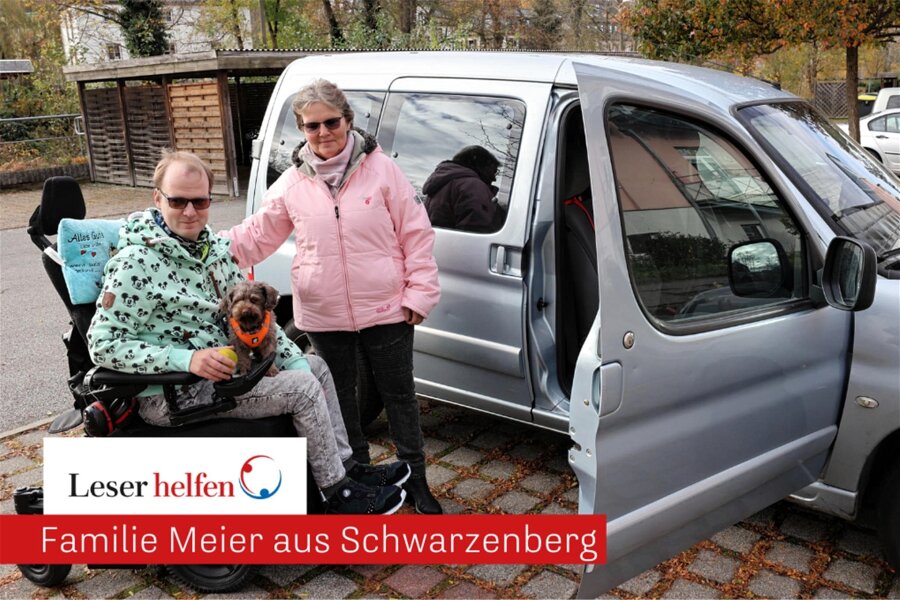 „Leser helfen“ in Schwarzenberg: Wenn Krankheit den Alltag zum Kraftakt macht - Ramona Meier braucht ein neues Auto, um ihren Sohn Renè und seinen Rollstuhl transportieren zu können. Denn der 17 Jahre alte Citröen wird den nächsten Tüv nicht mehr schaffen.