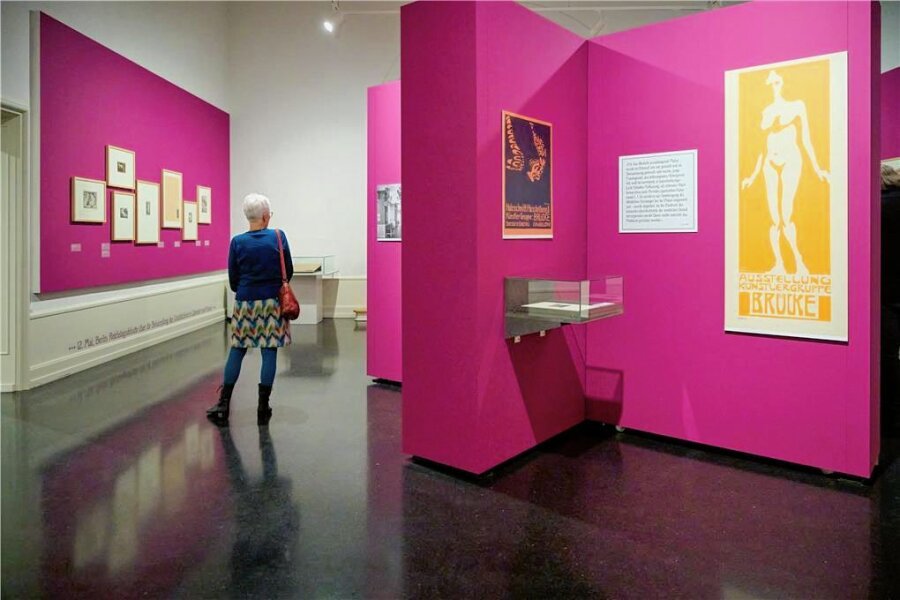 Lesung ergänzt Brücke-Ausstellung in Kunstsammlungen Zwickau - Blick in die Sonderausstellung in den Kunstsammlungen Zwickau. 