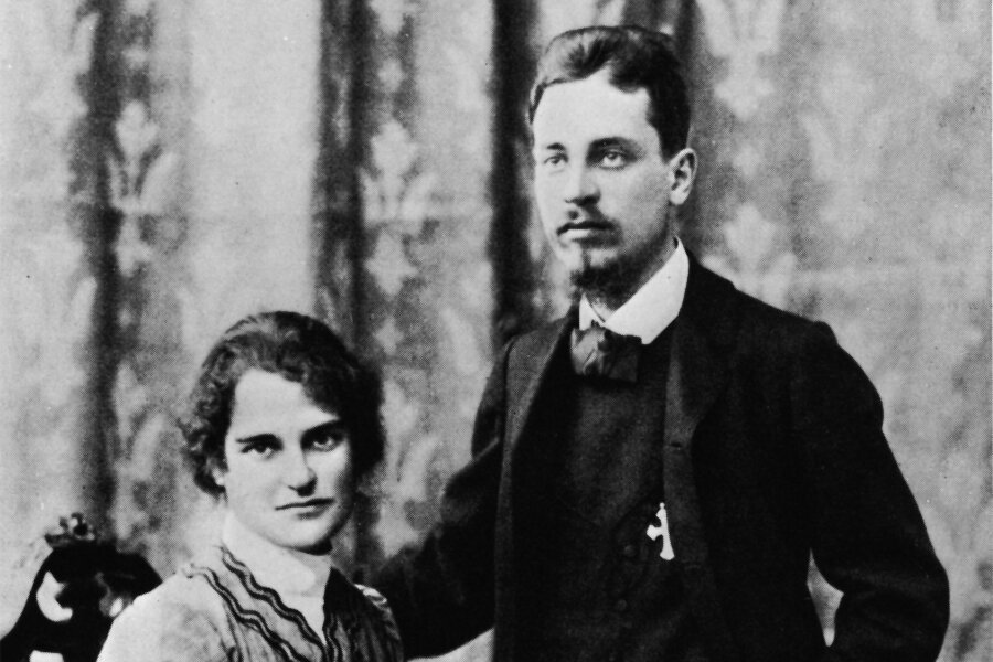 Lesung in Liebau widmet sich der Tochter von Rainer Maria Rilke - Rainer Maria Rilke mit seiner Gattin, der Bildhauerin und Malerin Clara Westhoff.