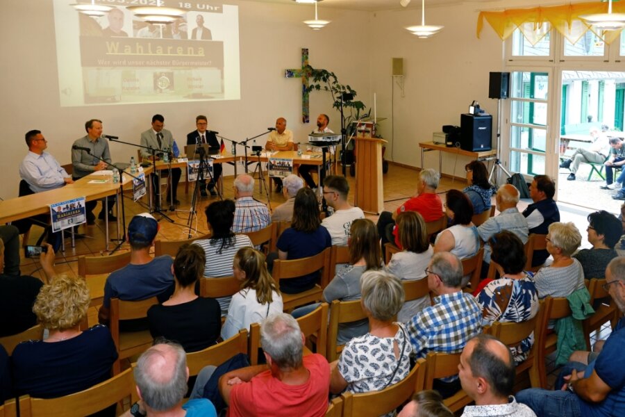 Lichtensteiner Bürgermeisterwahl: Mehr als 100 Besucher zur Wahlarena in Rödlitz